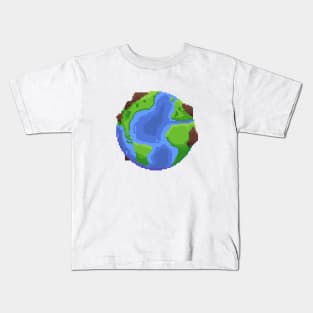 Pixel Art - World Globe Collection Kids T-Shirt
